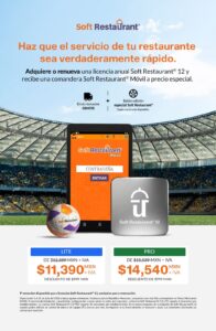 Promoción de ahorro con descuento exclusivo en la compra de sistemas y renovaciones SoftRestaurant