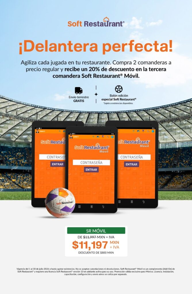 Promoción de ahorro con descuento exclusivo en la compra de sistemas y renovaciones SoftRestaurant